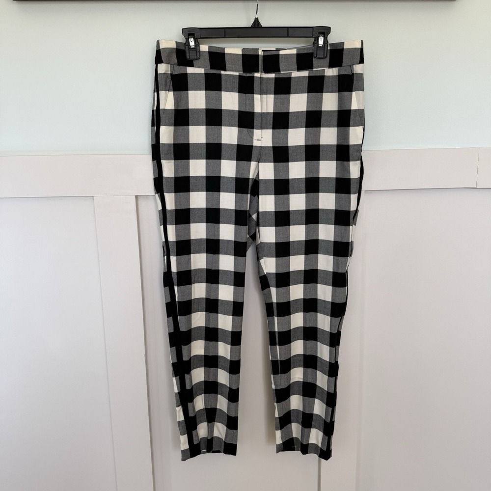 NWT‎ Talbots High Waist Hampshire Ankle Check Pants Sz 10 Petite Petites Wool